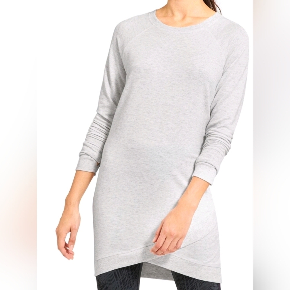 Athleta Criss Cross Dress, Light Heather Grey SIZE XS - Picture 1 of 8